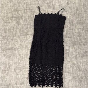 Bardot Black Lace Midi Dress